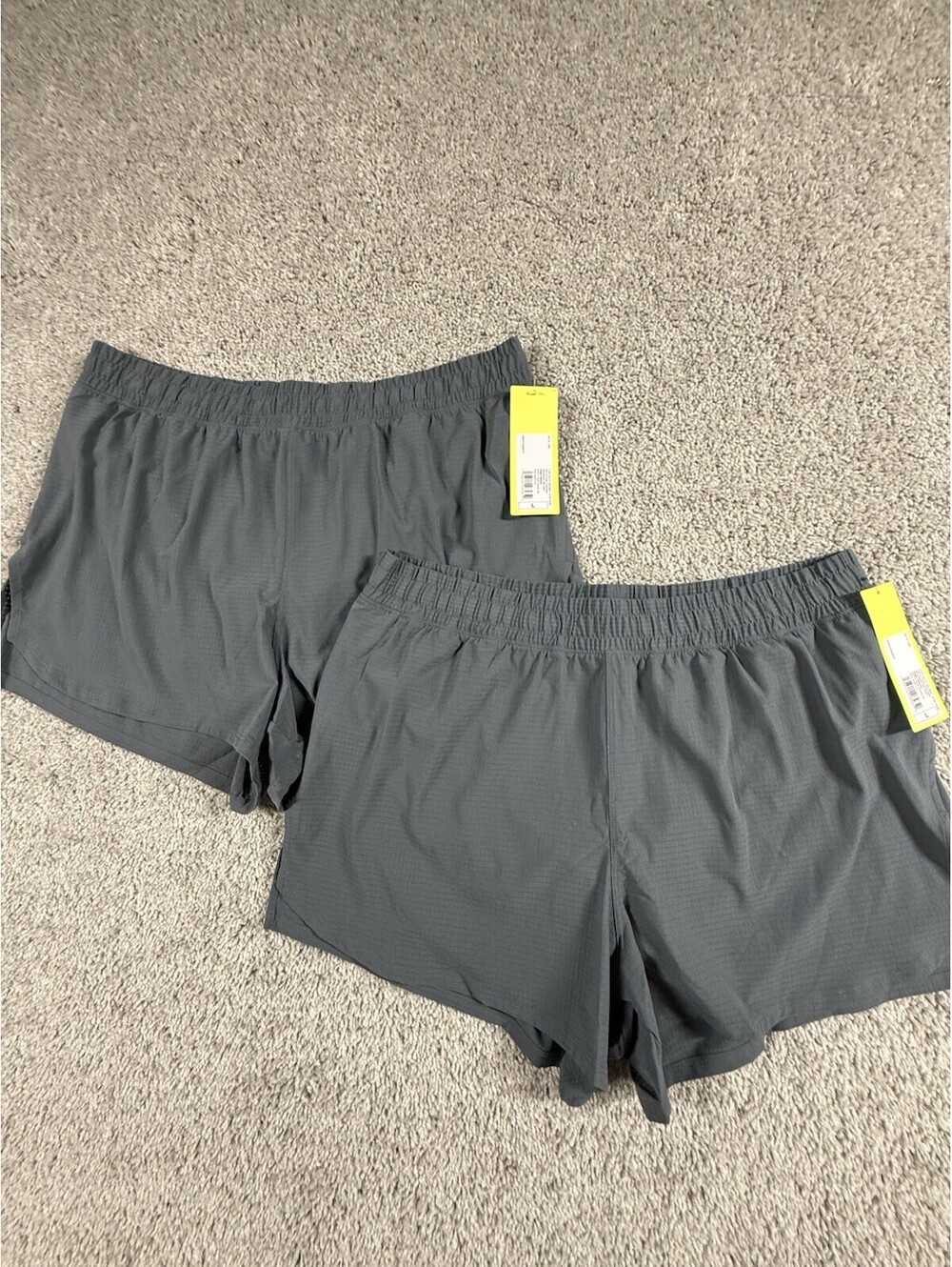 NWT All In Motion Men’s Running Shorts With Lining 2 Pairs Size Large Gray